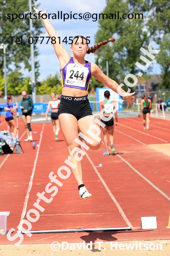 Womens Under-20s long jump, 2024 Northern Senior and Under-20s Track and Field Champs, Middlesbrough.  Photo: David T. Hewitson/Sports for All Pics